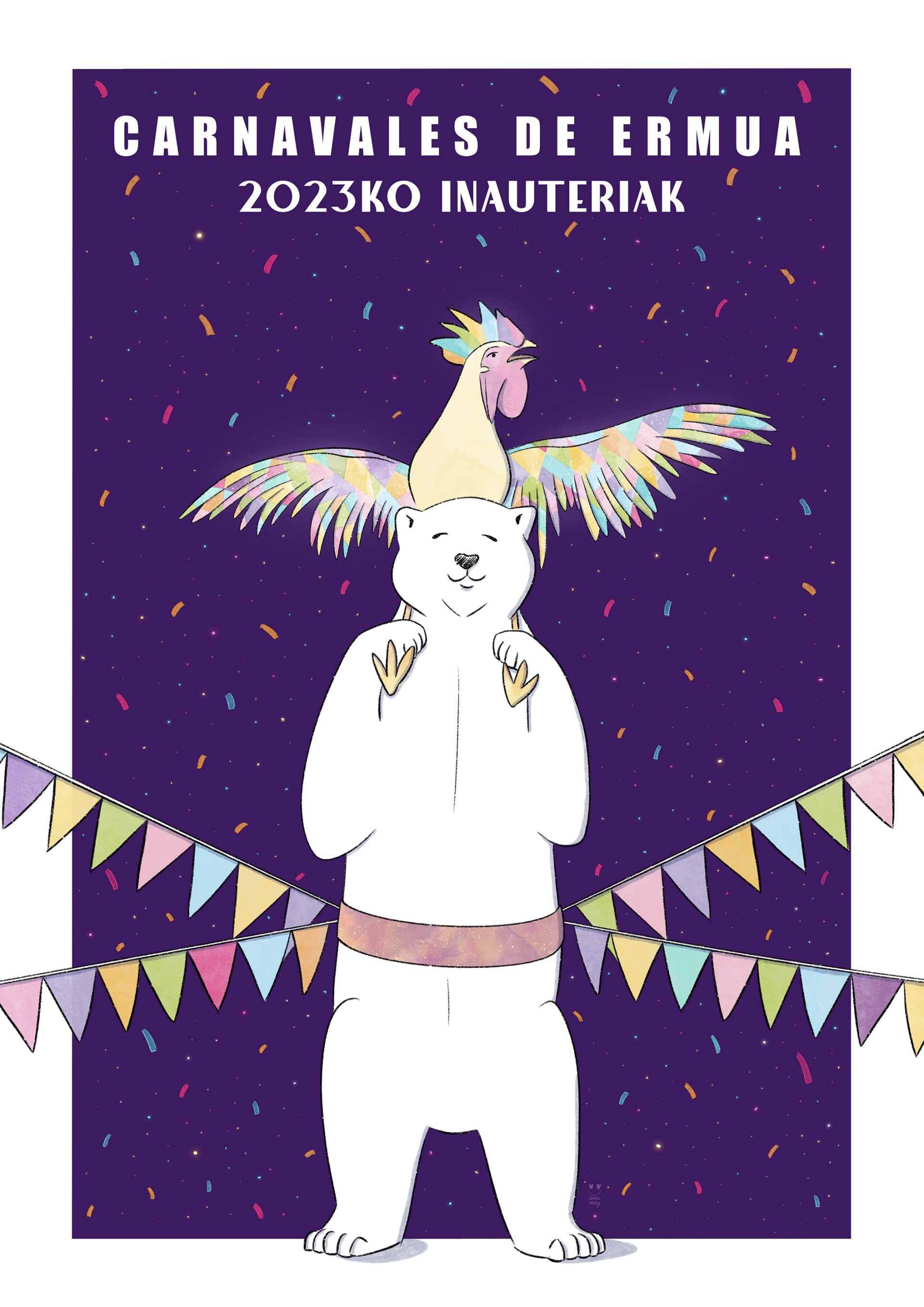 Cartel ganador del concurso Carnaval Ermua 2023