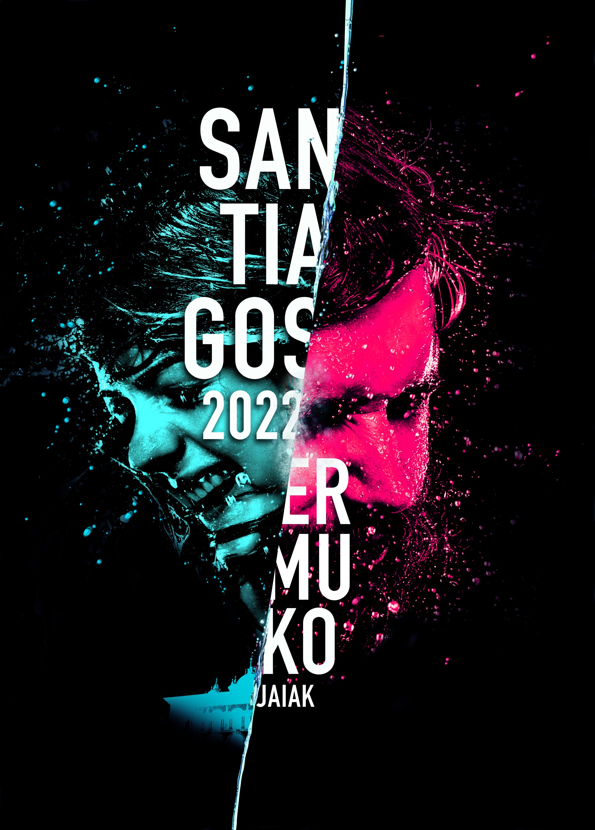 Cartel 'Salpicados de alegría' imagen de Santiagos 2022 Cartel 'Salpicados de alegría' imagen de Santiagos 2022