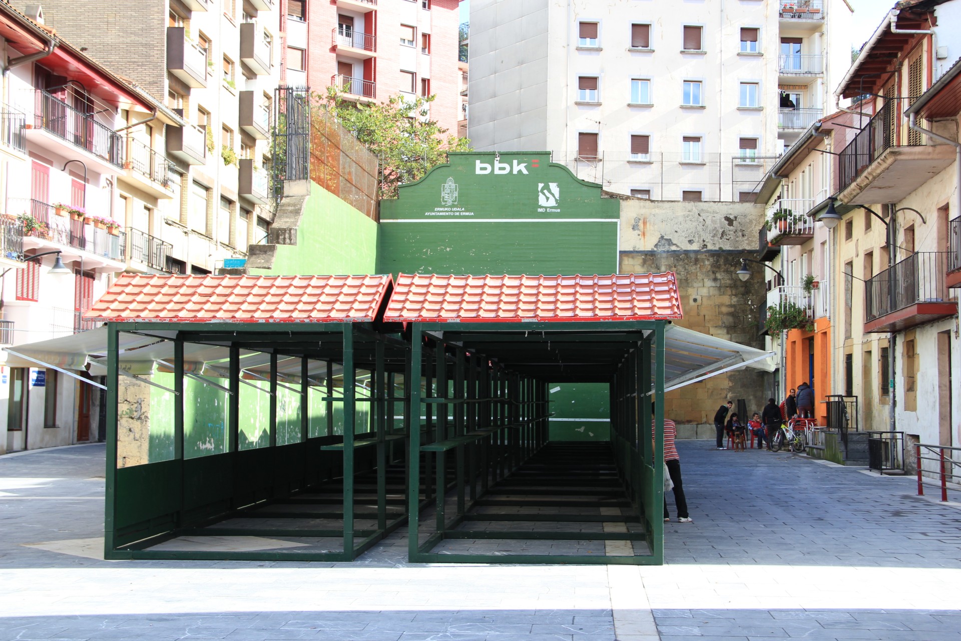 Casetas de San Martin colocadas en la plaza
