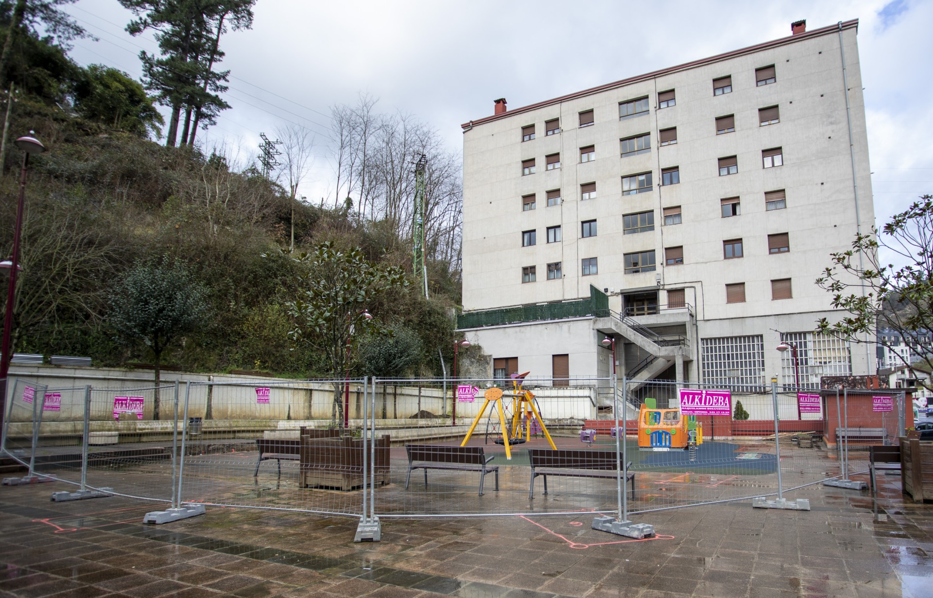 Comienzan las obras para cubrir el parque de Errotabarri