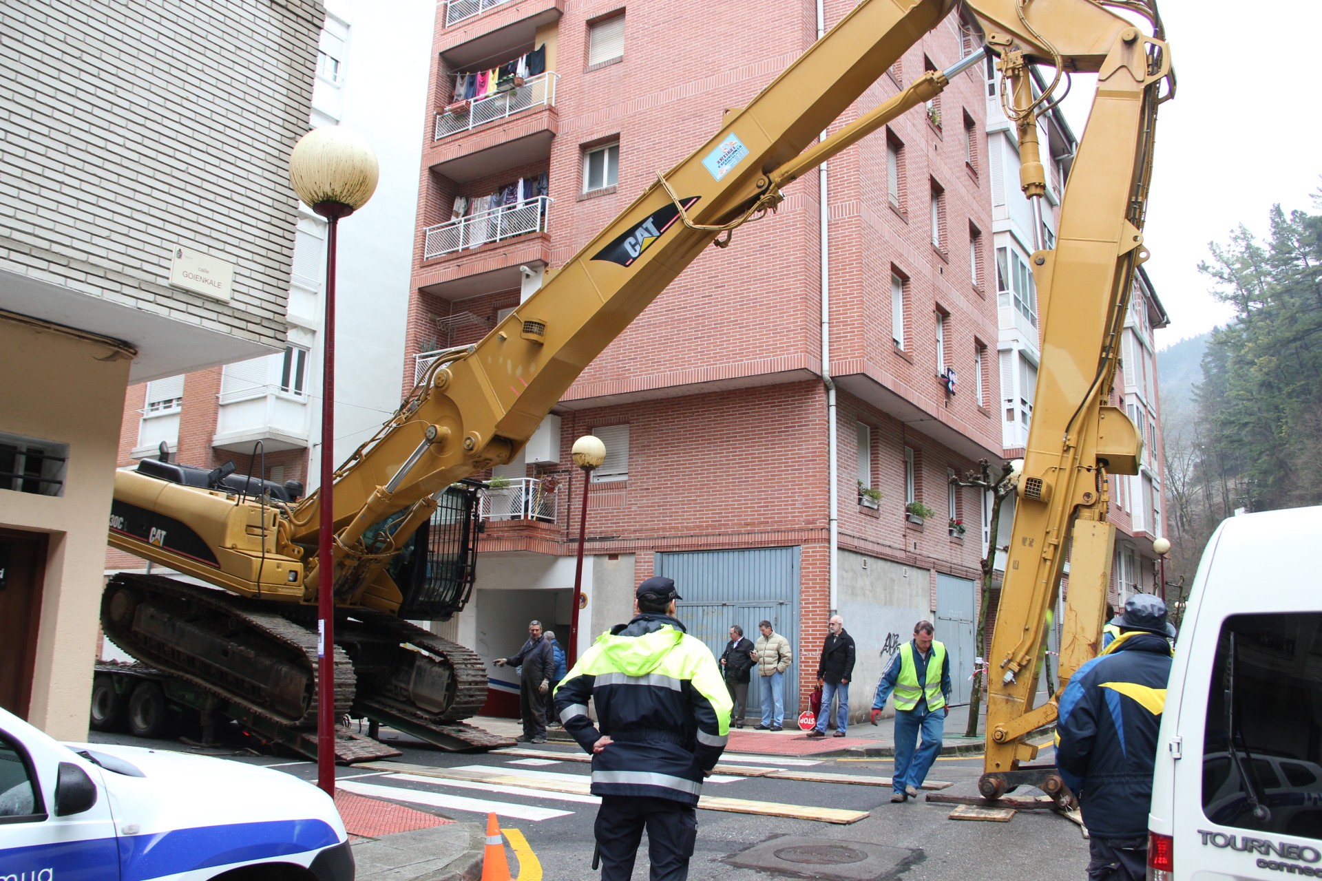Descarga de la máquina del trailer