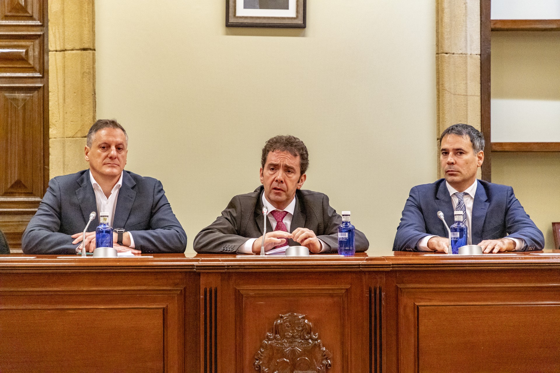 Desde la izda. Óscar Ortueta, J. Carlos Abascal y Miguel González Desde la izda. Óscar Ortueta, J. Carlos Abascal y Miguel González