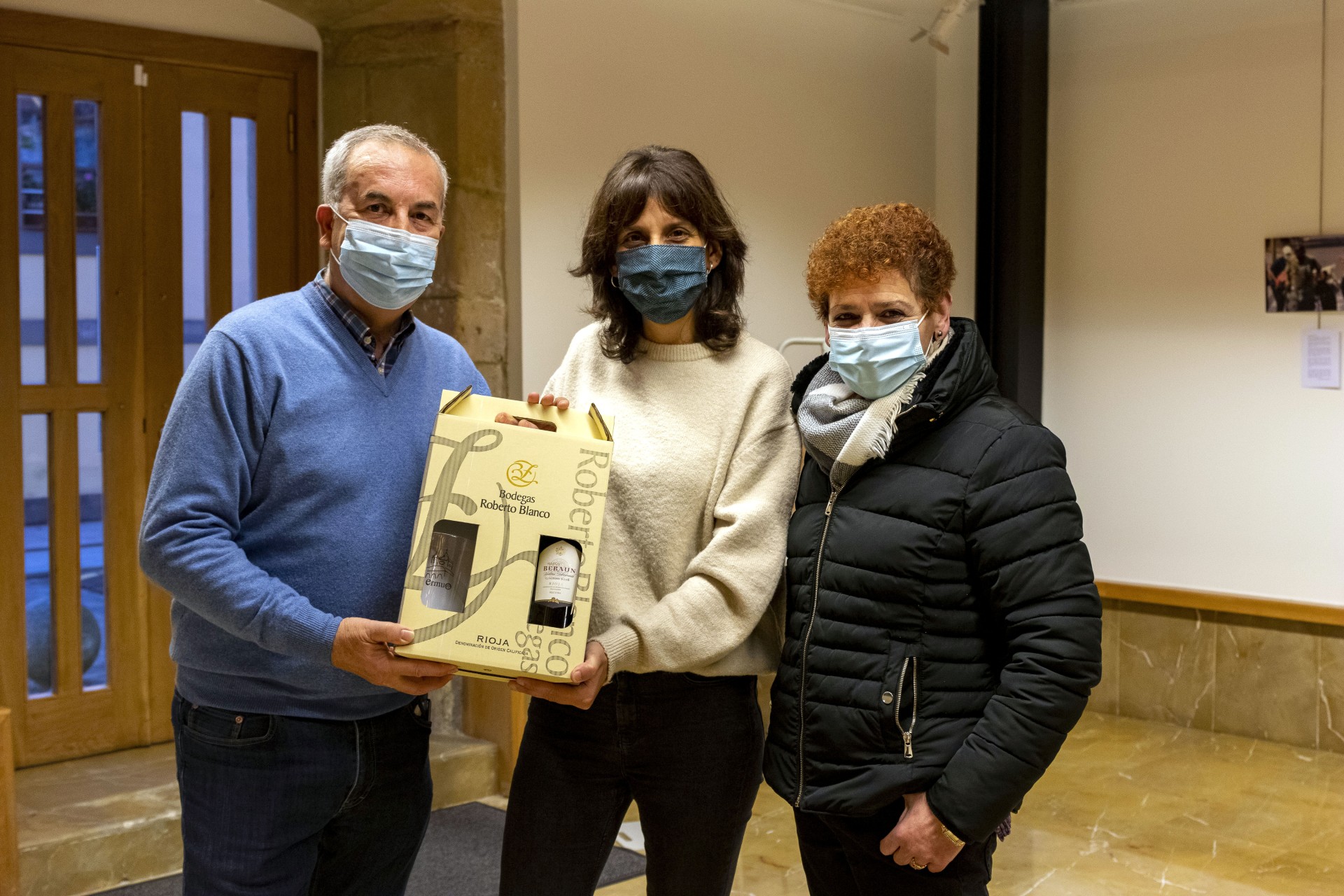 Desde la izquierda Vicente, Laura y Pili