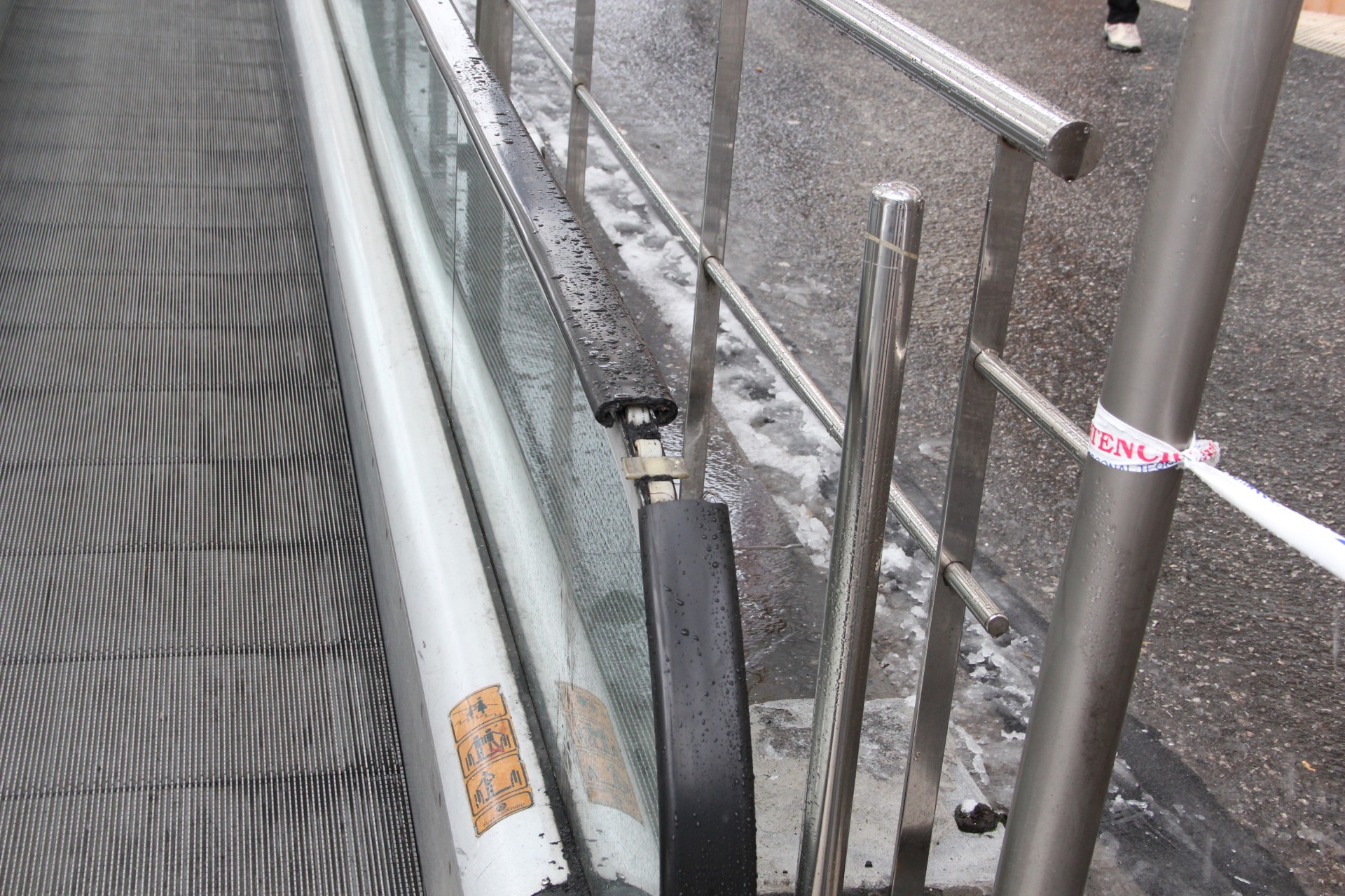 Detalle de la correa rota