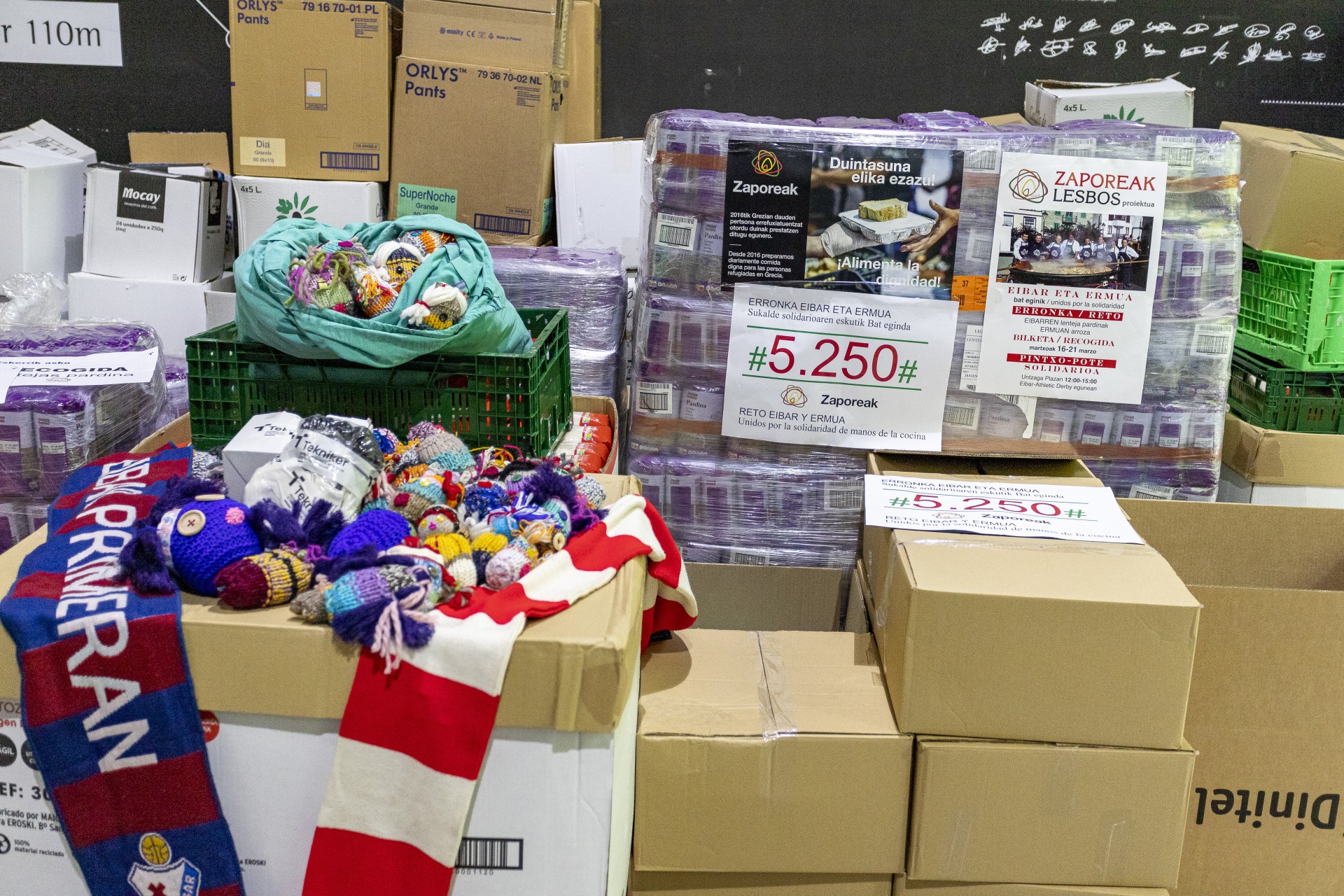 Detalle del material y suministro recogido