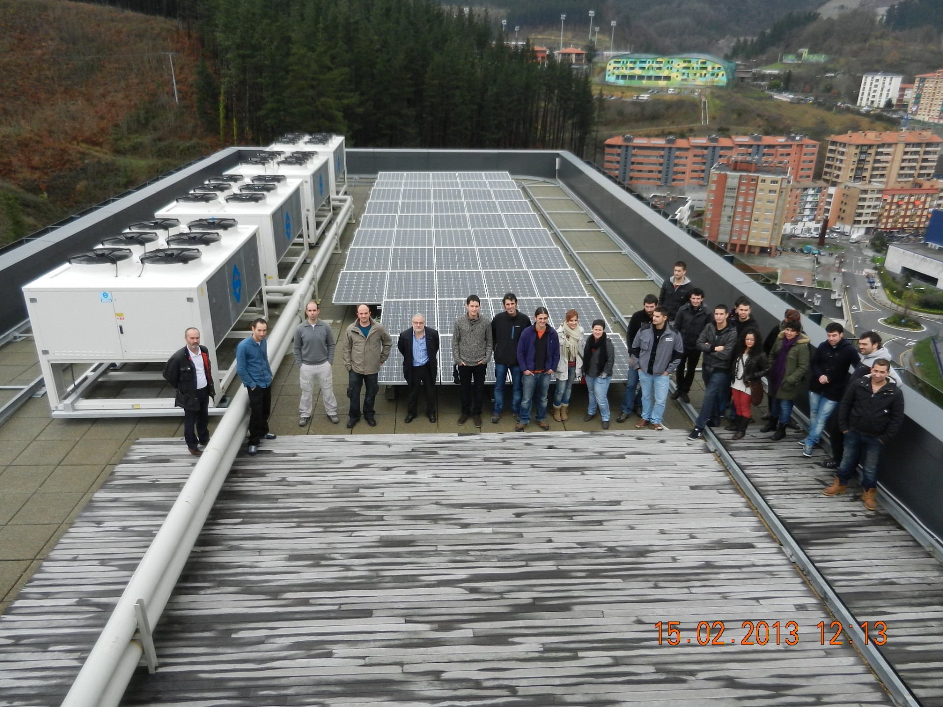 El grupo en la azotea de Izarra Centree