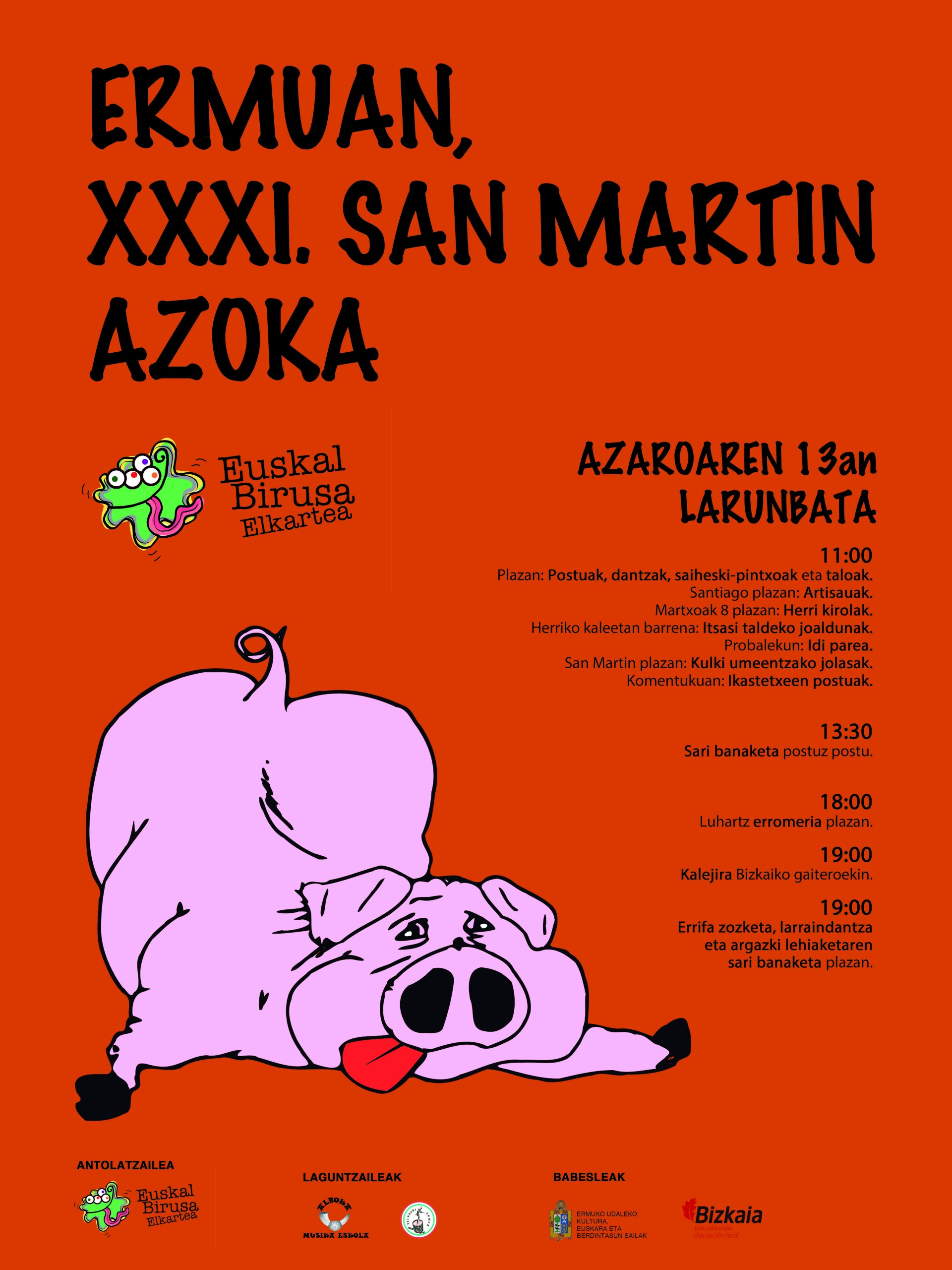 Ermuko San Martin egitarauaren kartela