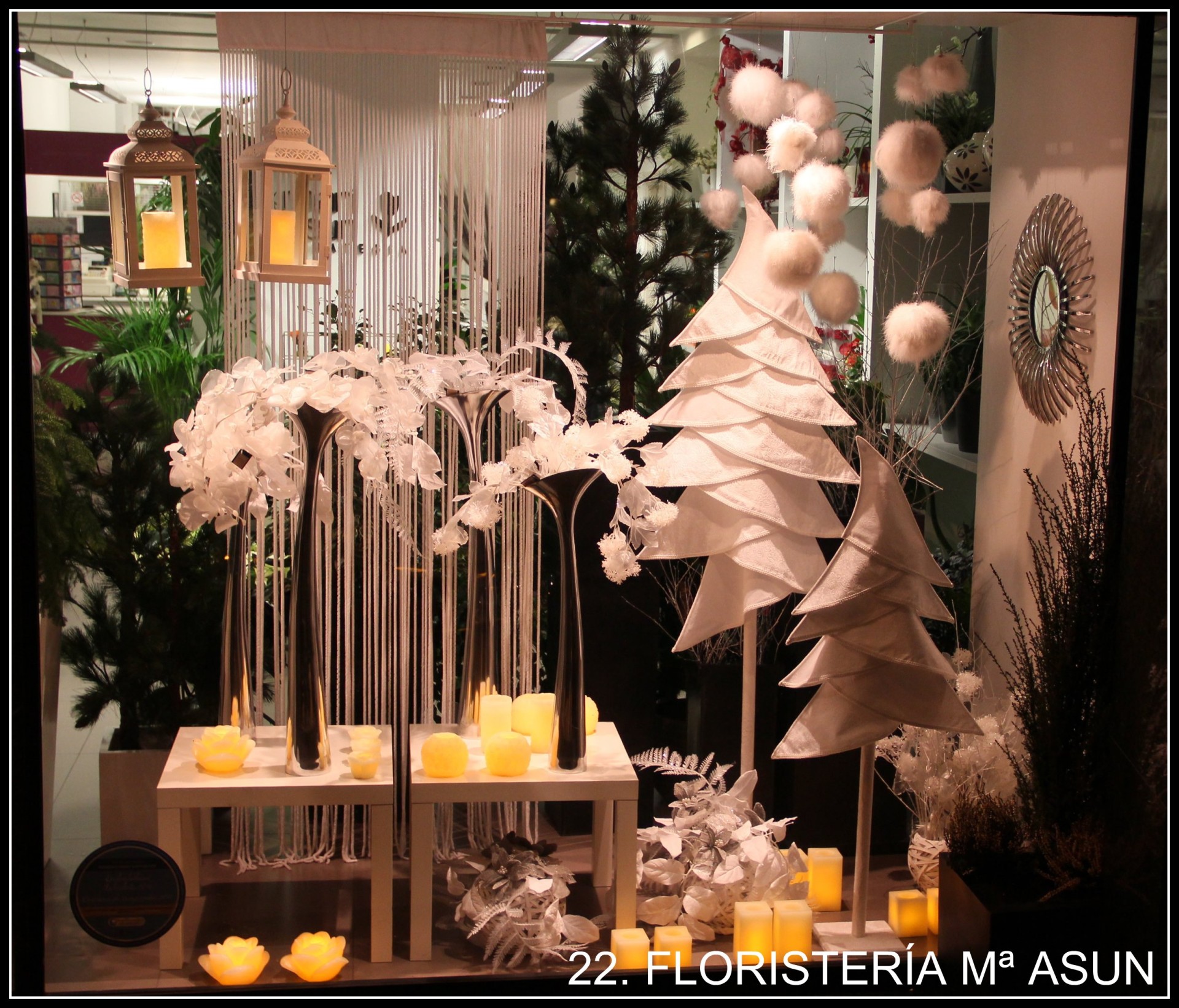 Escaparate de la floristería Mª Asun