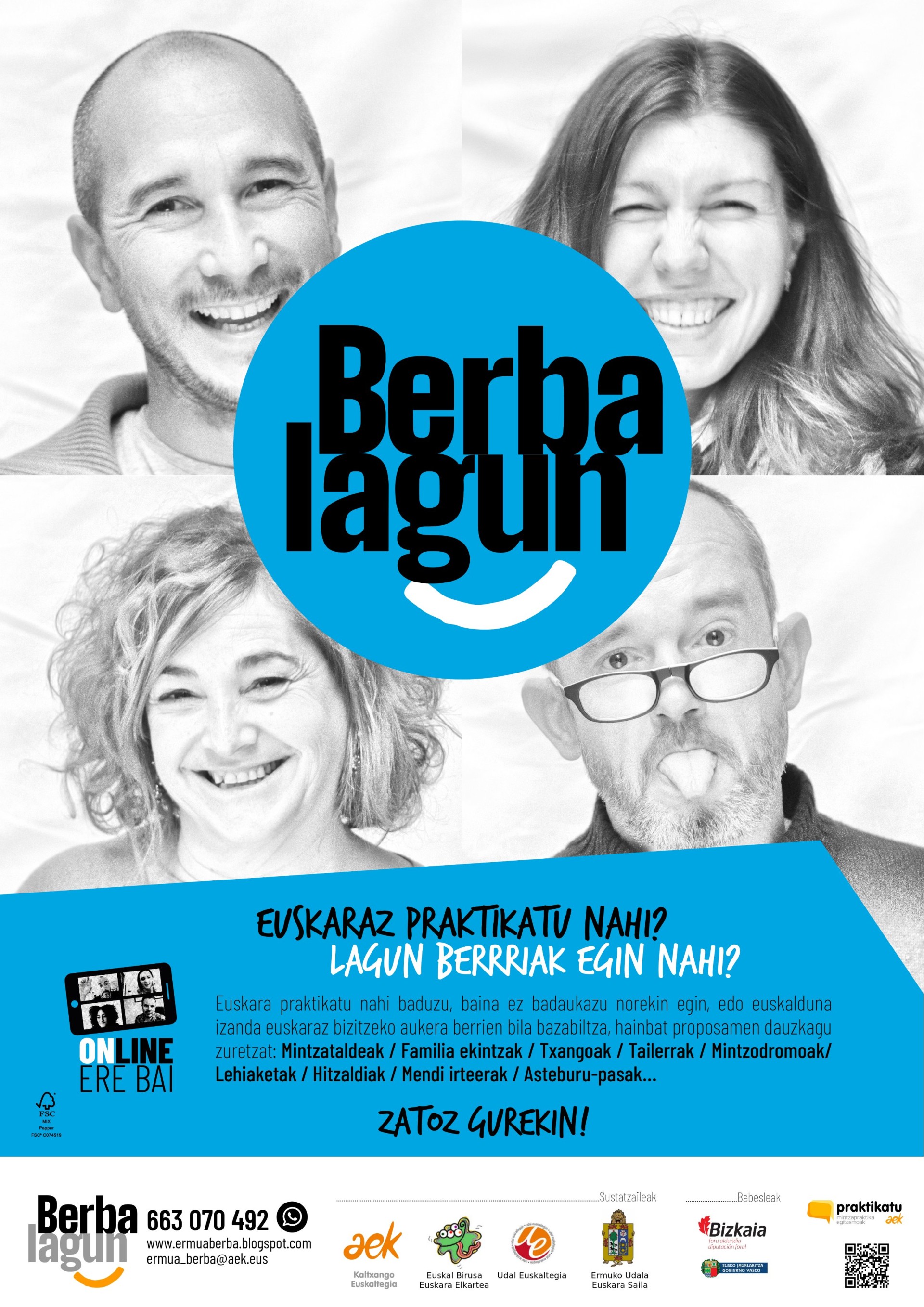 Ikasturteko kartela hainbat koloretan