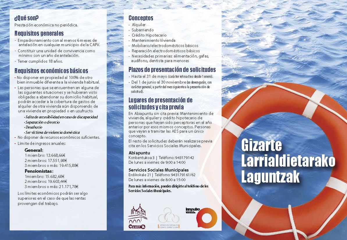 Imagen del folleto en euskera