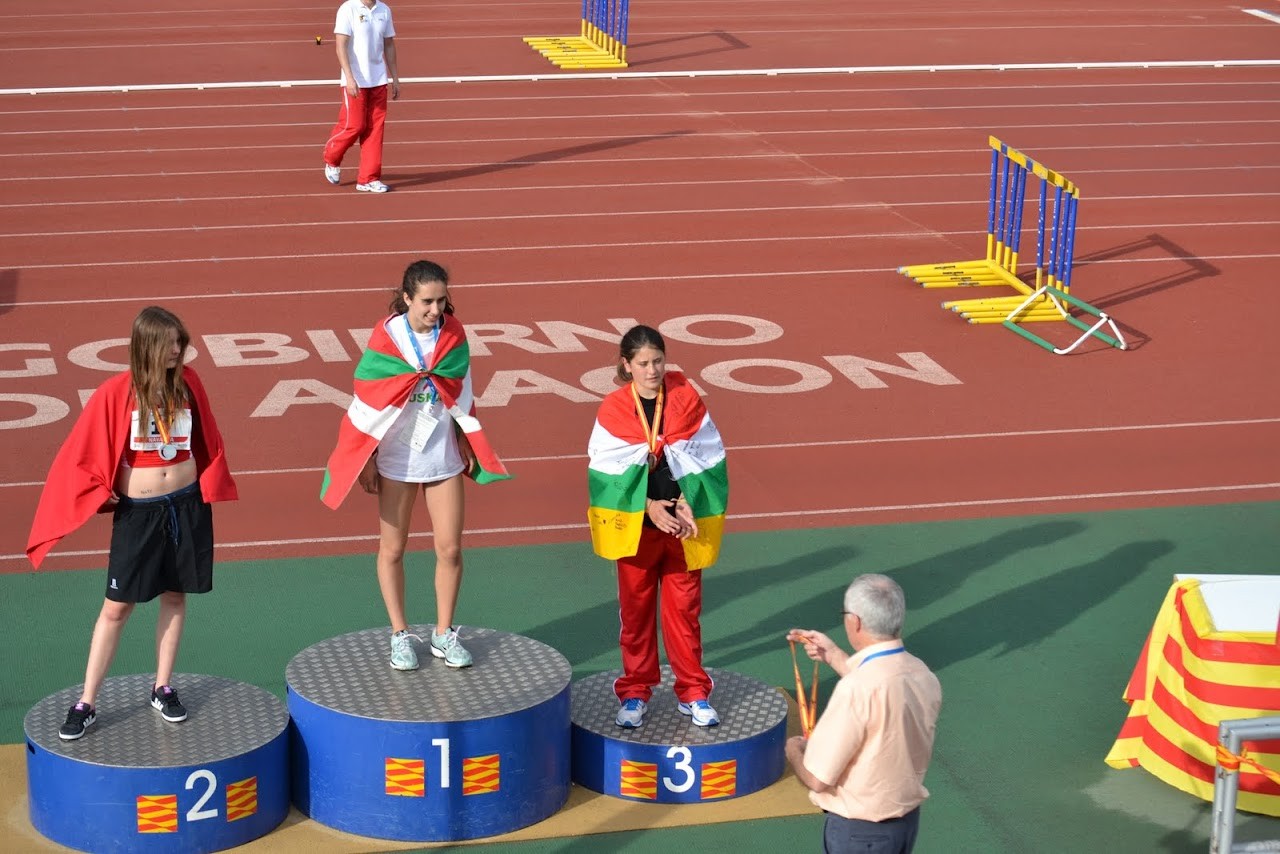 Leire Gorrotxategi en el podium