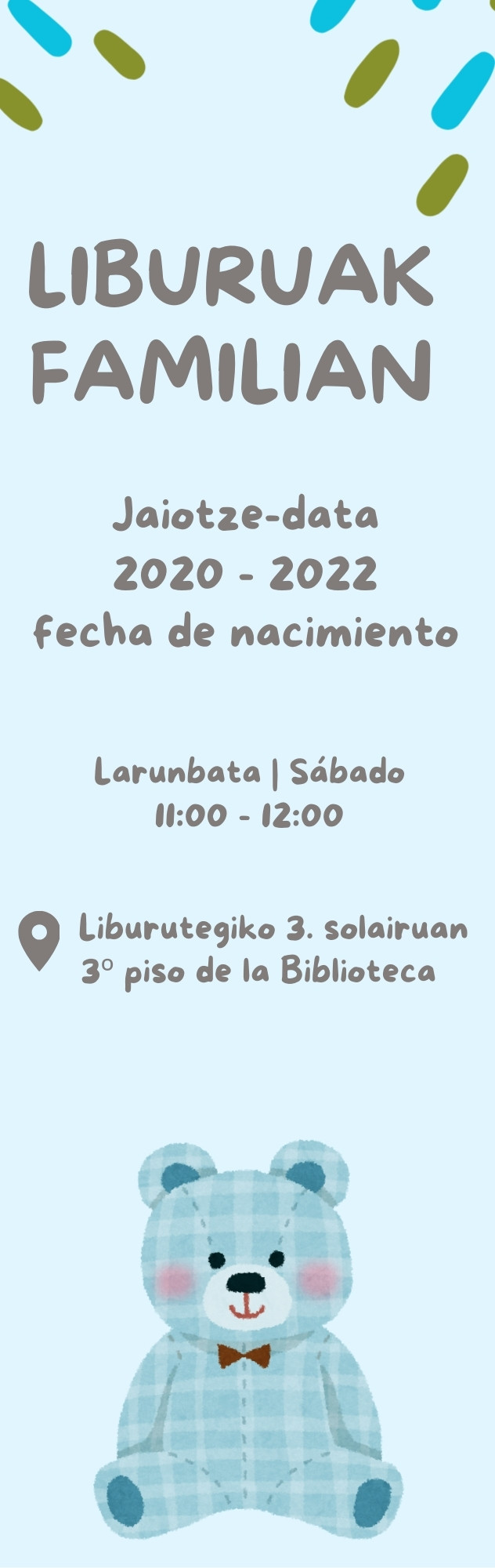 Marcapáginas Liburuak Familian