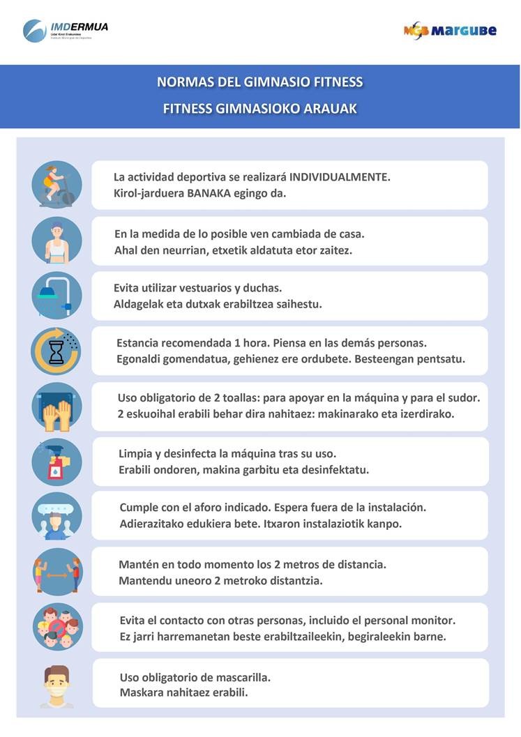 Normativa de la sala fitness