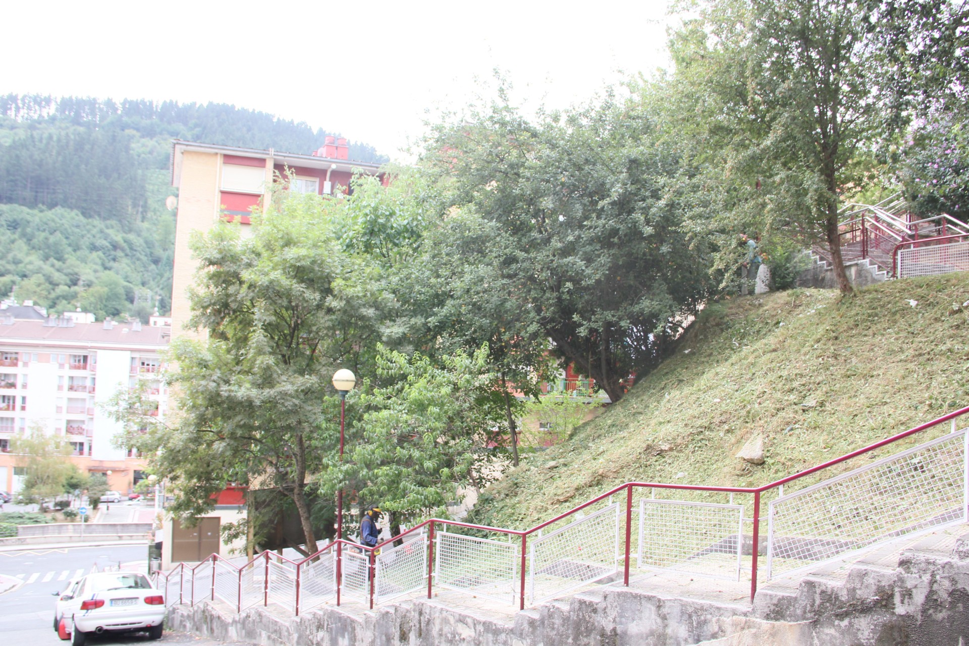 Operarios trabajando en la siega de Aldapa
