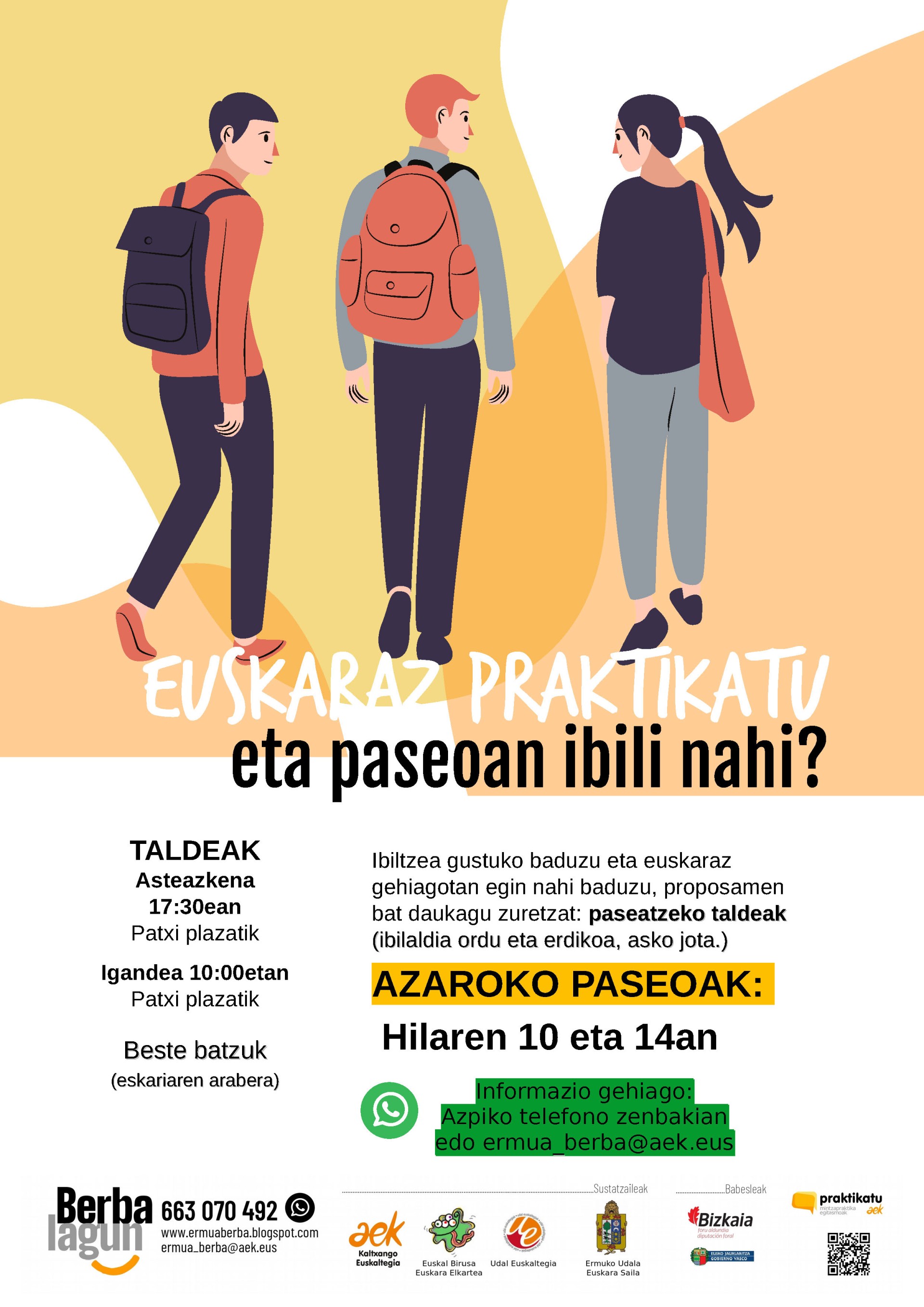 Paseo-lagun jardueraren kartela