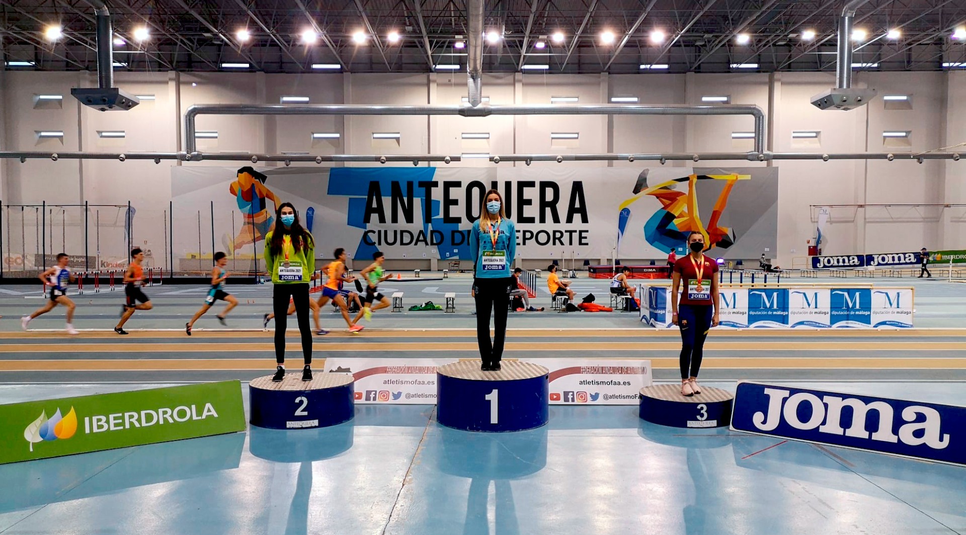 Podio mujeres en la categoría Sub20 Antequera 2021