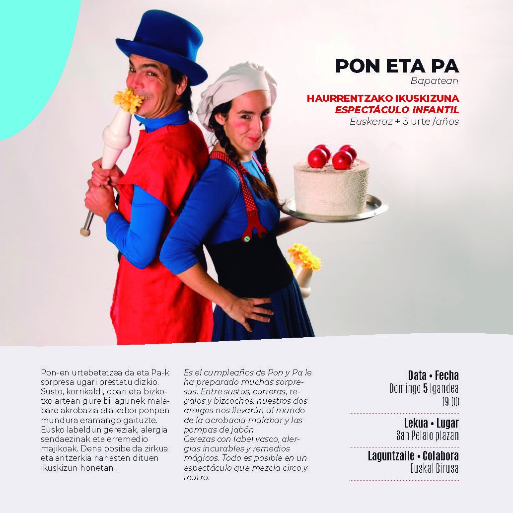 Pon eta Pa: Bapatean haur ikuskizunaren fitxa