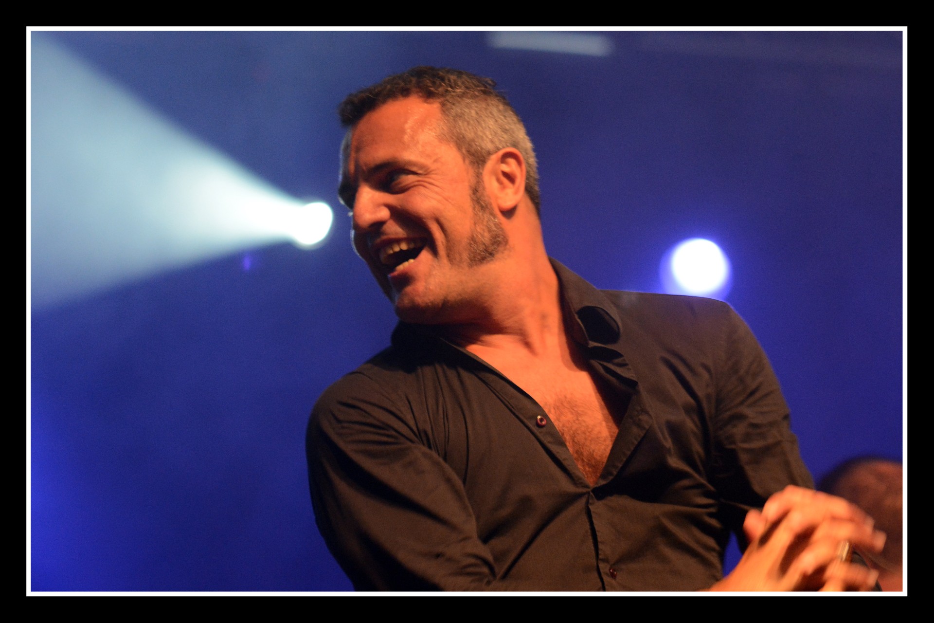 Primer plano del cantante M-Clan