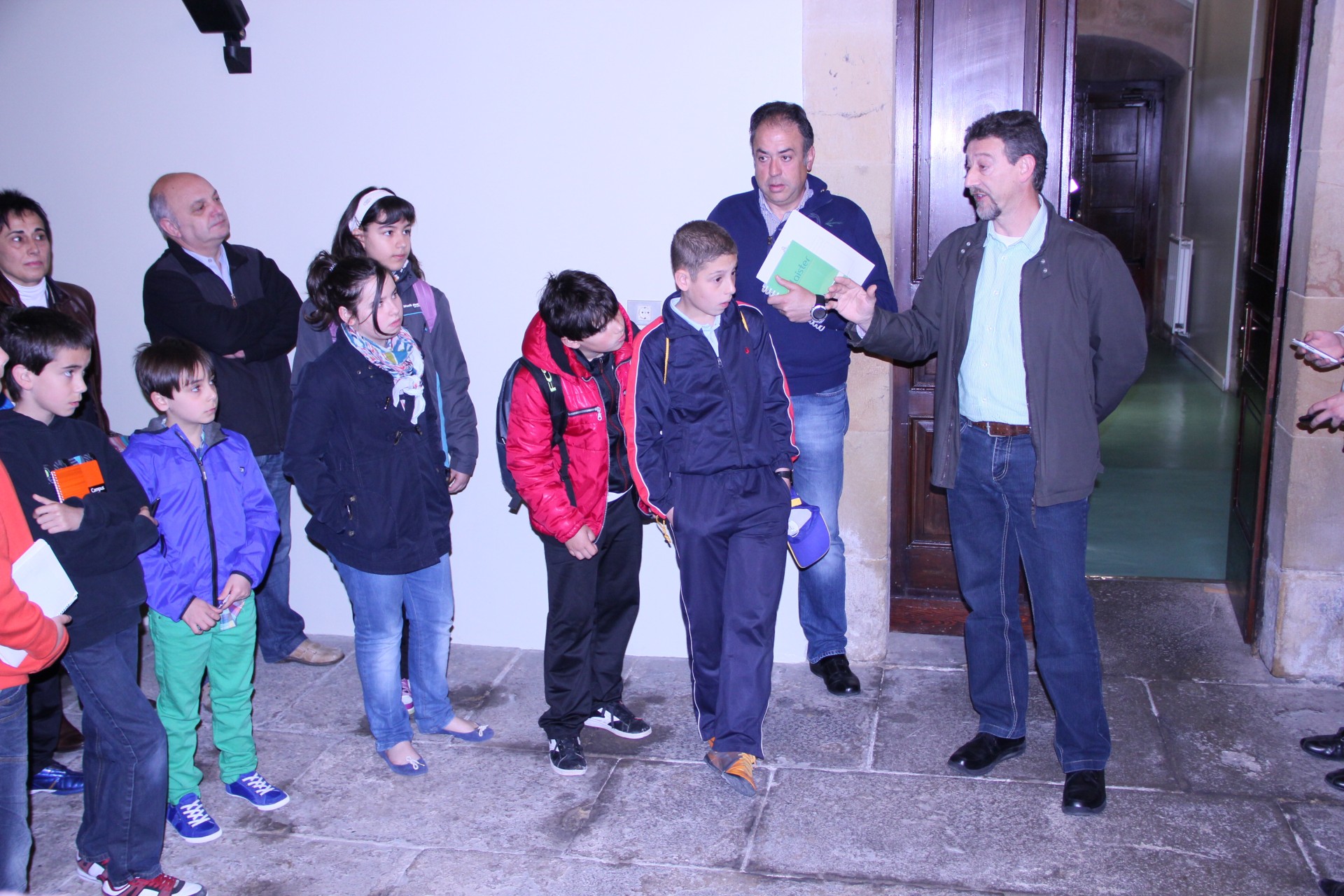 Recibimiento en el hall del Ayuntamiento