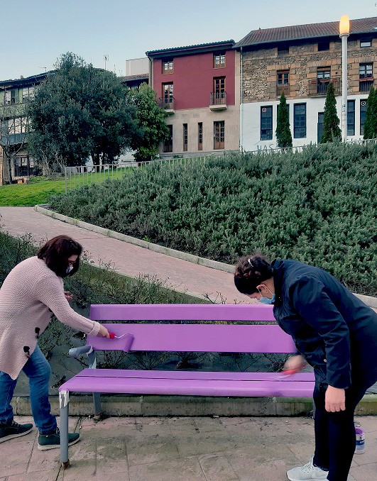 Trabajos de pintura tras la primera sesión