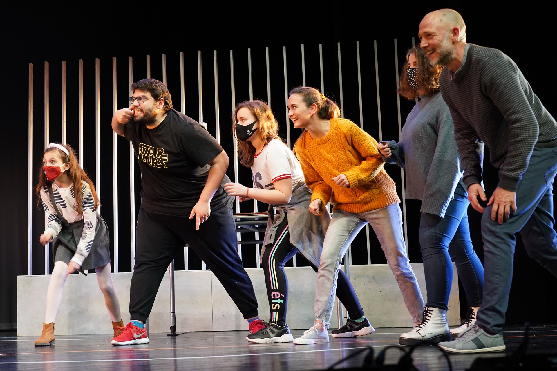 Un momento de la obra de teatro 'El patio de mi casa'