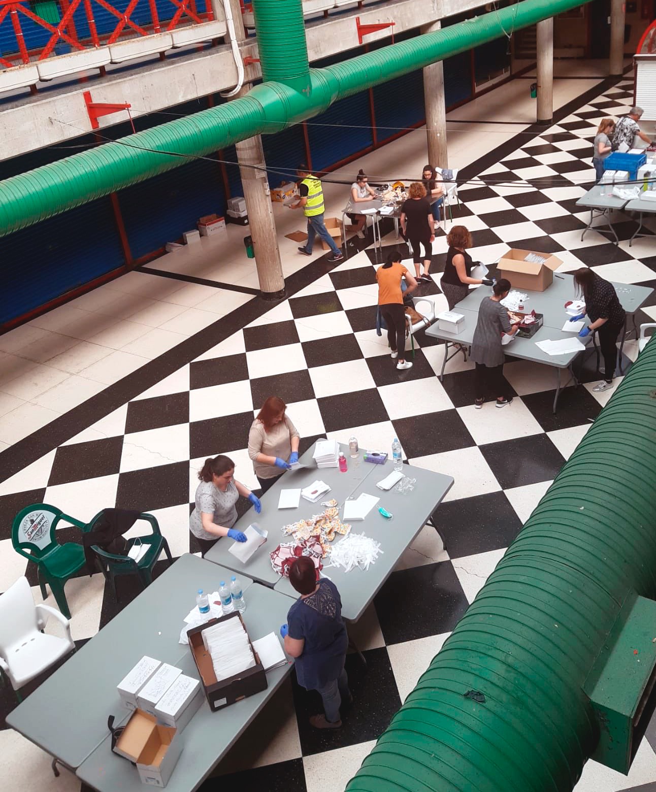 Vista general de voluntarios/as