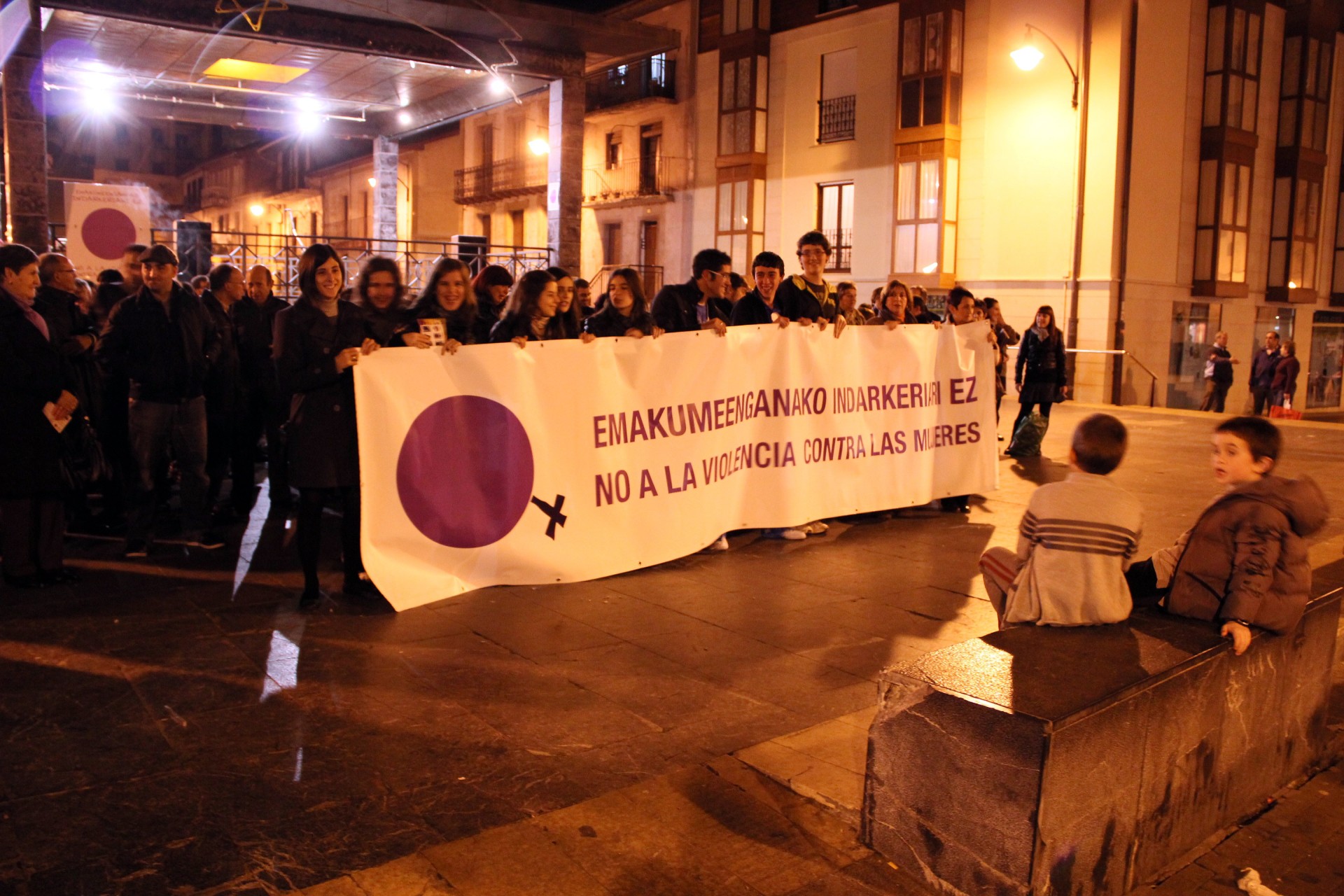 Vista lateral del la concentración