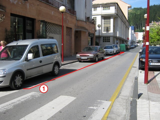 Zona de vehículos que deberá ser liberada