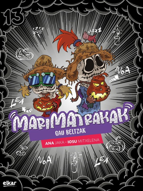 Gau beltzak haur liburuaren azala