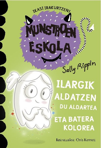 Ilargik aldatzen du aldartea eta batera kolorea haur liburuaren azala