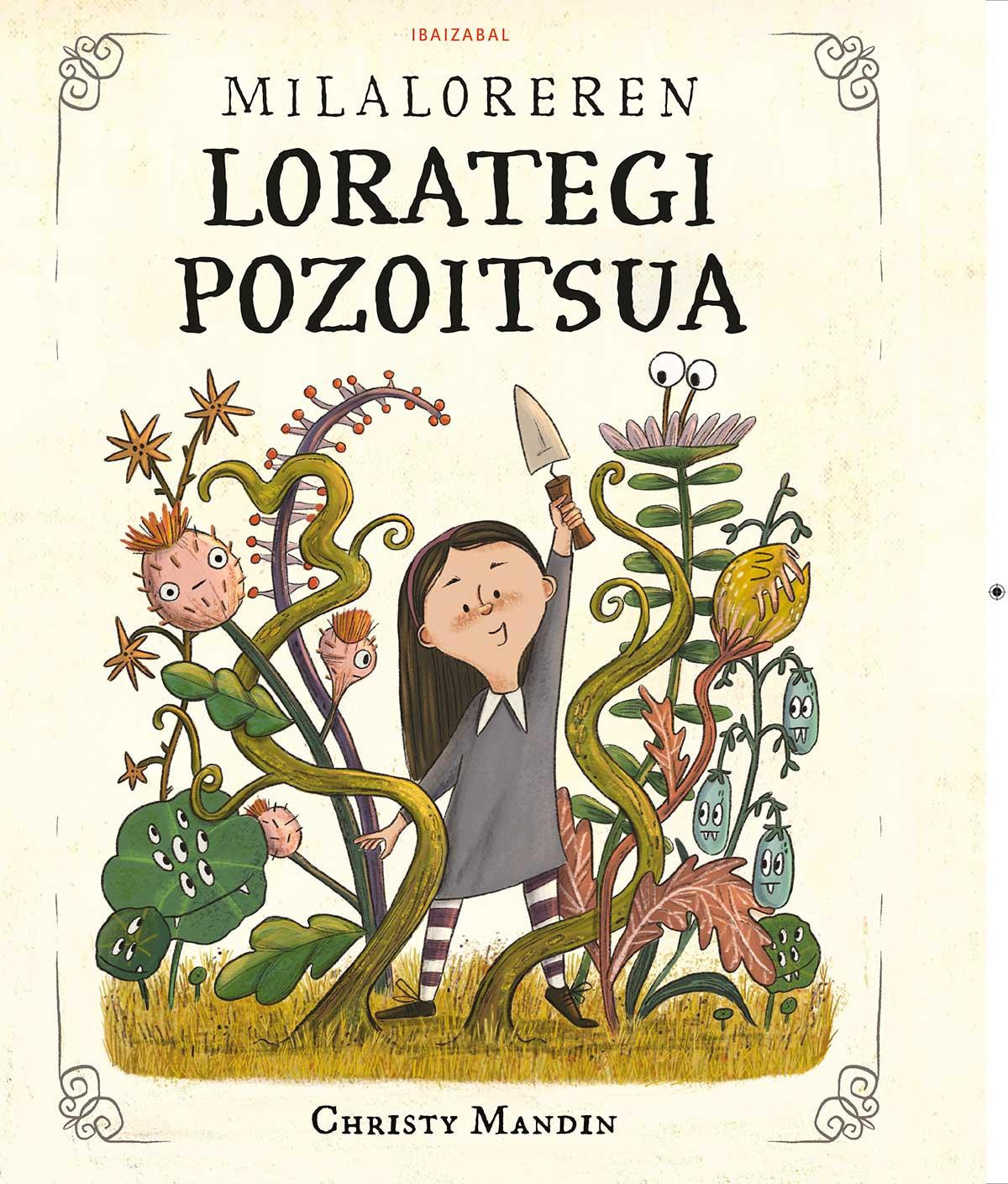Milaloreren lorategi pozoitsua haur liburuaren azala